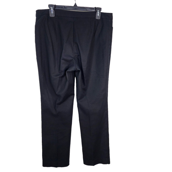 Chicos Womens Dress Pants Size 1.5 Short US 10 Black Straight Mid Rise Stretch - Picture 2 of 8